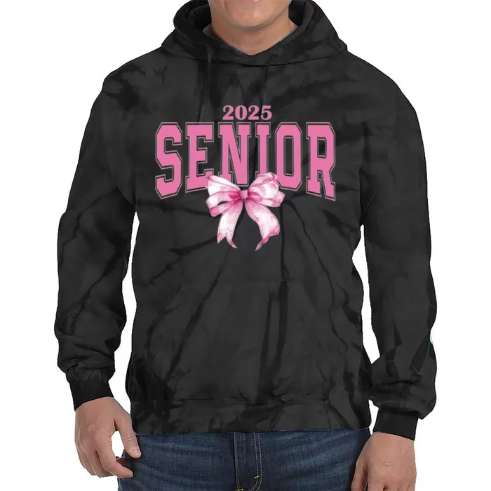 Coquette Senior 2025 Back To School Bow Senior 2025 Tie Dye Hoodie