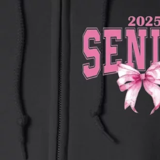 Coquette Senior 2025 Back To School Bow Senior 2025 Full Zip Hoodie