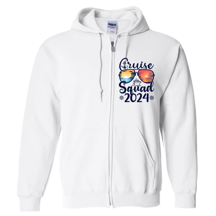 Cruise Squad 2024 Summer Vacation Matching Family Cruise Full Zip Hoodie