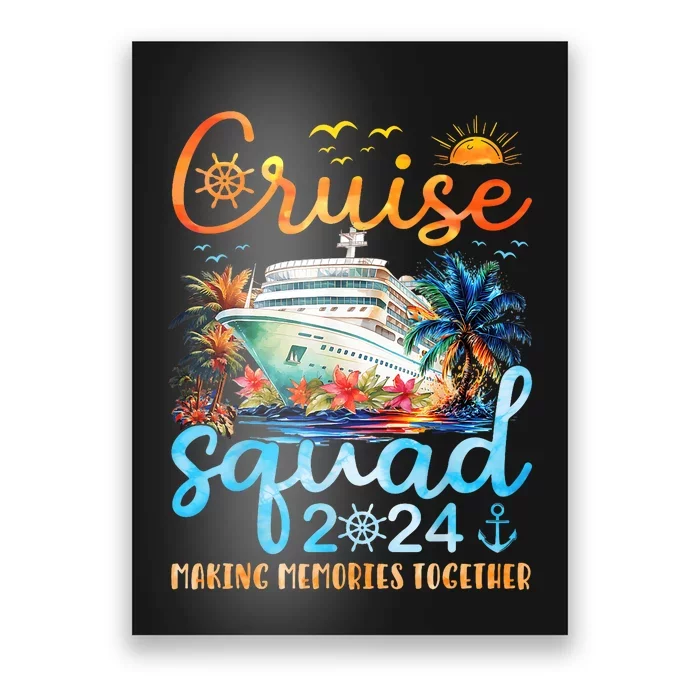 Cruise Squad 2024 Summer Vacation Matching Family Trip Poster