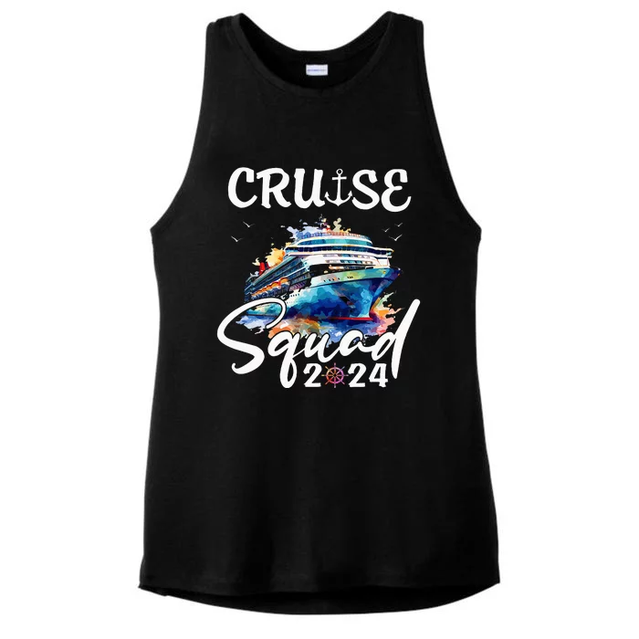 Cruise Squad 2024 Matching Family Cruise Trip Ladies Tri-Blend Wicking Tank