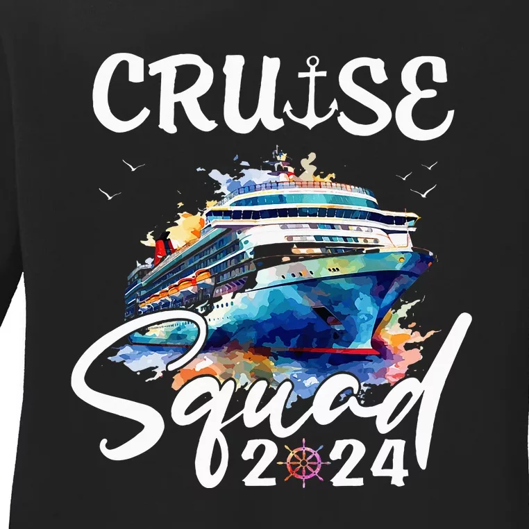 Cruise Squad 2024 Matching Family Cruise Trip Ladies Long Sleeve Shirt