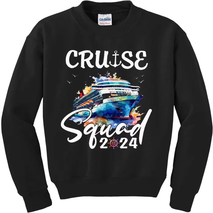 Cruise Squad 2024 Matching Family Cruise Trip Kids Sweatshirt