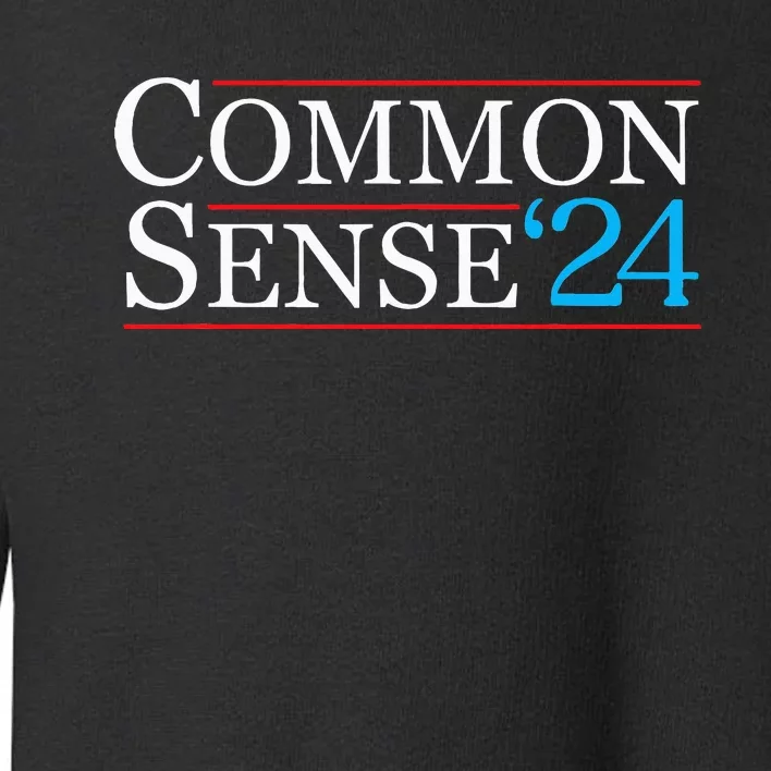 Common Sense 2024 Funny Political Election Sarcastic Toddler Sweatshirt