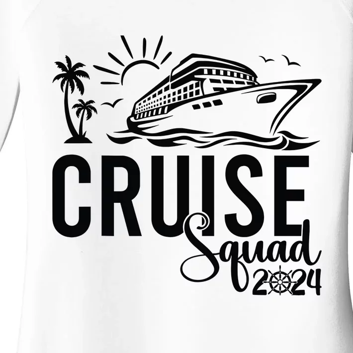 Cruise Squad 2024 Vacation Matching Family Women's Perfect Tri Tunic Long Sleeve Shirt