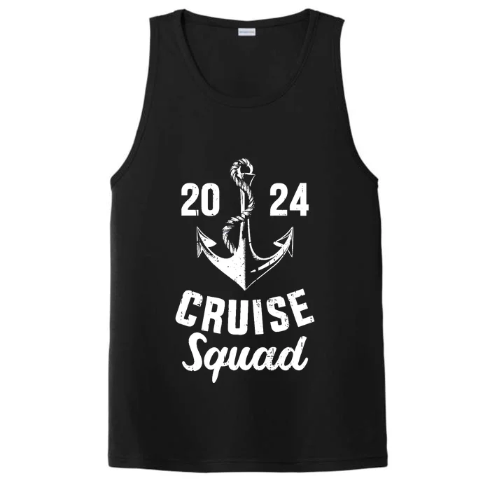 Cruise Squad 2024 With Anchor For Cruising Crew Performance Tank