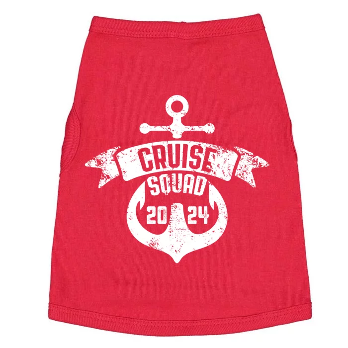 Cruise Squad 2024 With Anchor Cruise Squad 2024 Sailing Gift Doggie Tank