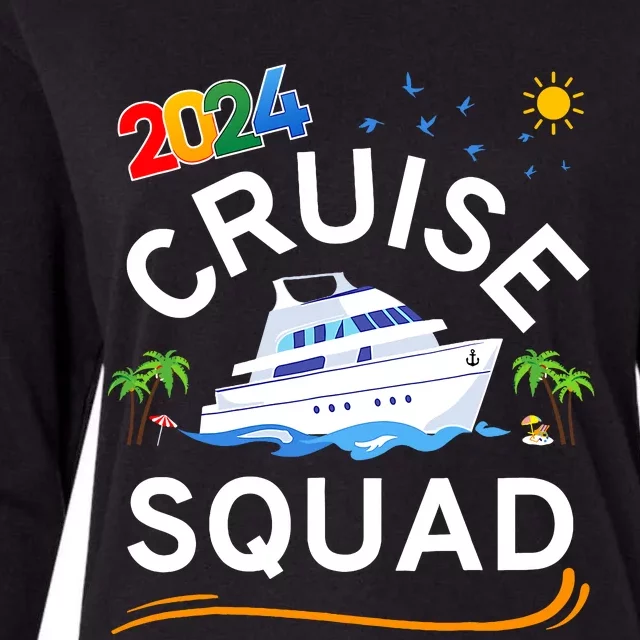 Cruise Squad 2024 Family Vacation Matching Group Womens Cotton Relaxed Long Sleeve T-Shirt