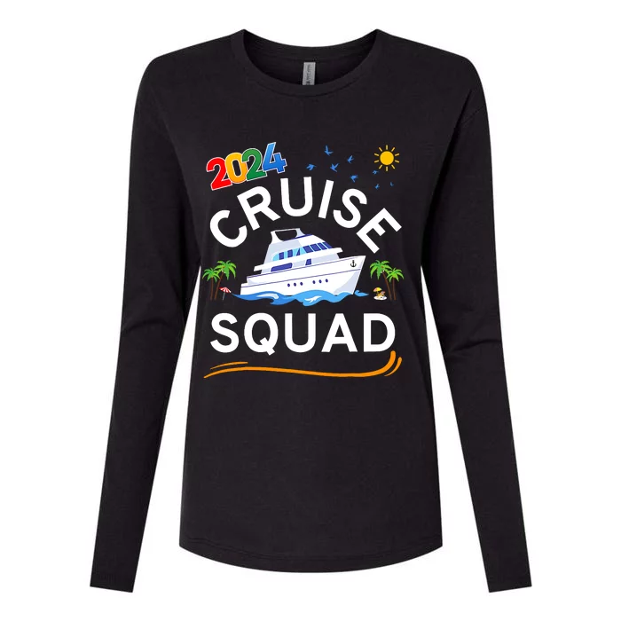 Cruise Squad 2024 Family Vacation Matching Group Womens Cotton Relaxed Long Sleeve T-Shirt