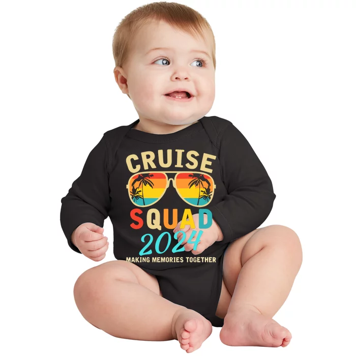 Cruise Squad 2024 Summer Vacation Matching Family Group Baby Long Sleeve Bodysuit