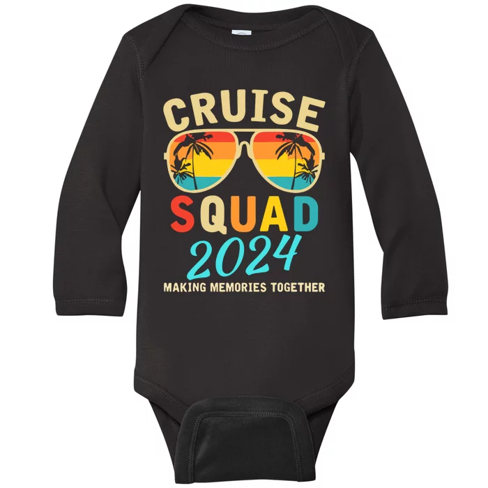 Cruise Squad 2024 Summer Vacation Matching Family Group Baby Long Sleeve Bodysuit