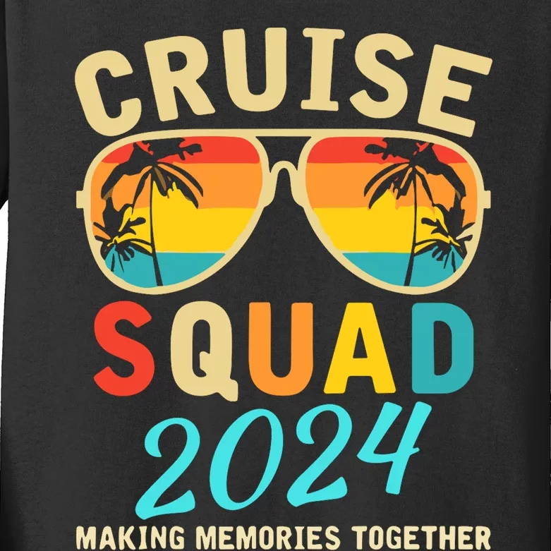 Cruise Squad 2024 Summer Vacation Matching Family Group Kids Long Sleeve Shirt