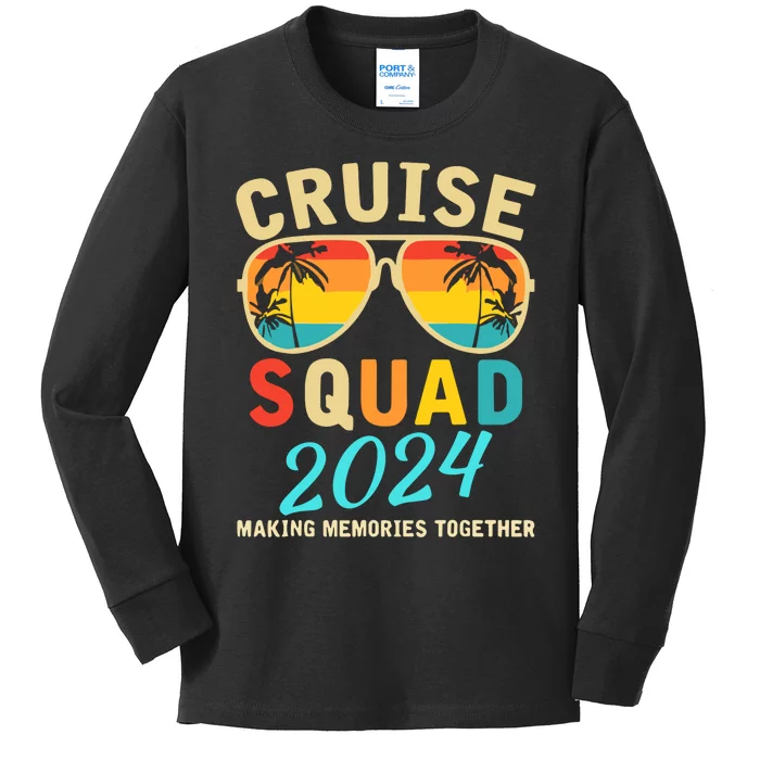 Cruise Squad 2024 Summer Vacation Matching Family Group Kids Long Sleeve Shirt