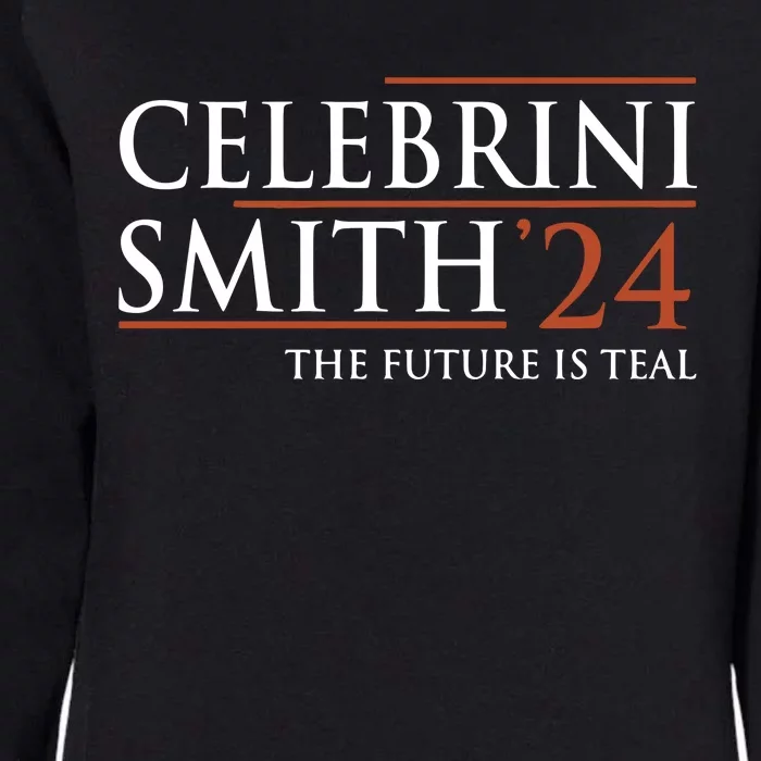 Celebrini Smith 24 The Future Is Teal Womens California Wash Sweatshirt