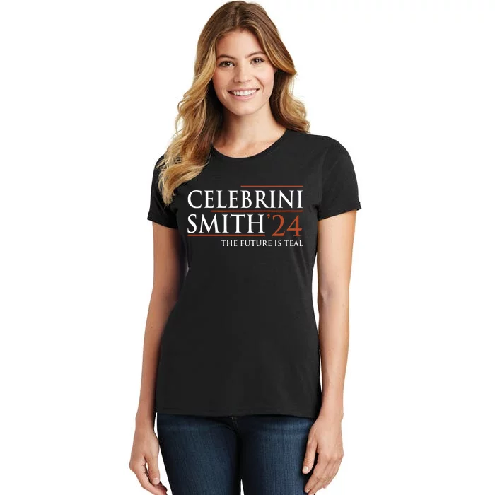 Celebrini Smith 24 The Future Is Teal Women's T-Shirt