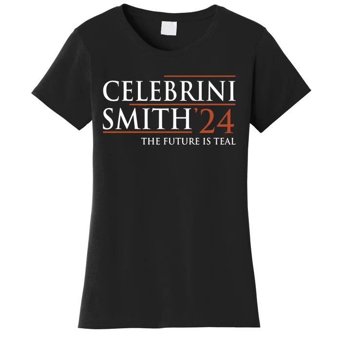 Celebrini Smith 24 The Future Is Teal Women's T-Shirt