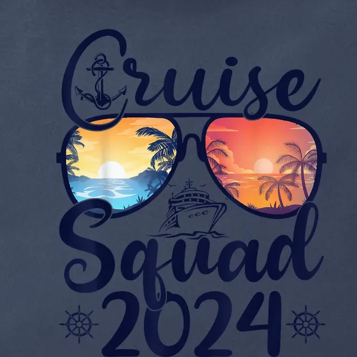 Cruise Squad 2024 Summer Vacation Matching Family Cruise Zip Tote Bag