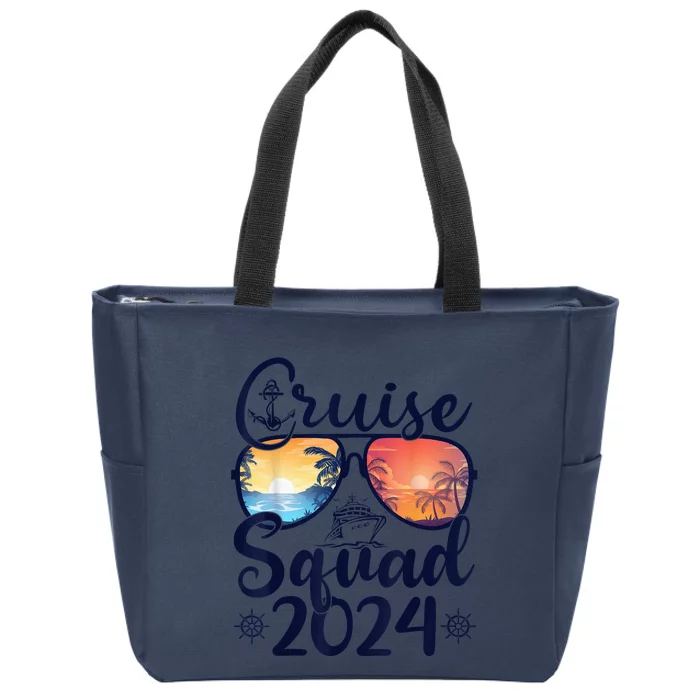 Cruise Squad 2024 Summer Vacation Matching Family Cruise Zip Tote Bag