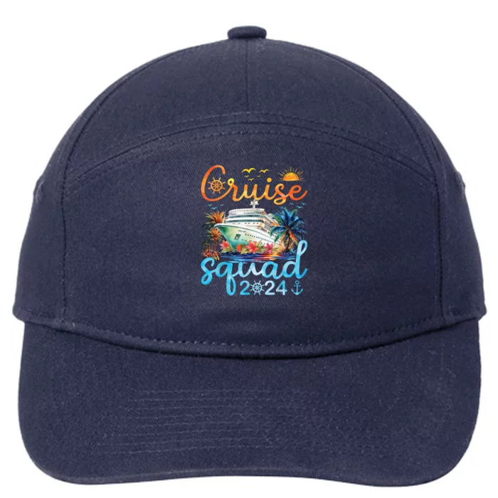 Cruise Squad 2024 Family Group Matching Cruising Vacation 7-Panel Snapback Hat