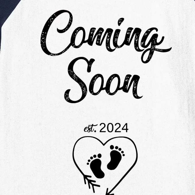 Coming Soon 2024 Pregnancy Announcement Mothers Day Mom Baseball Sleeve Shirt