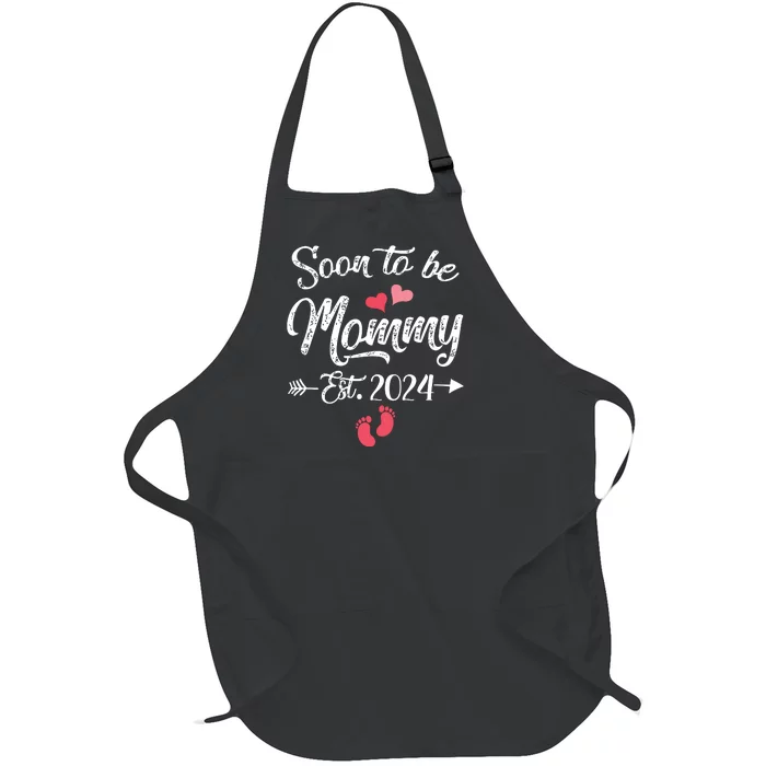 Coming Soon 2024 Soon To Be Mommy 2024 Full-Length Apron With Pocket