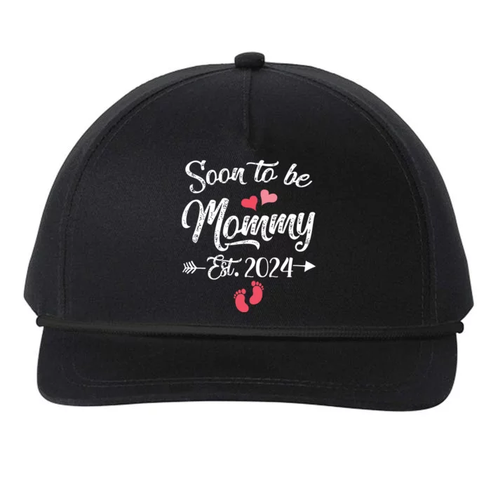 Coming Soon 2024 Soon To Be Mommy 2024 Snapback Five-Panel Rope Hat