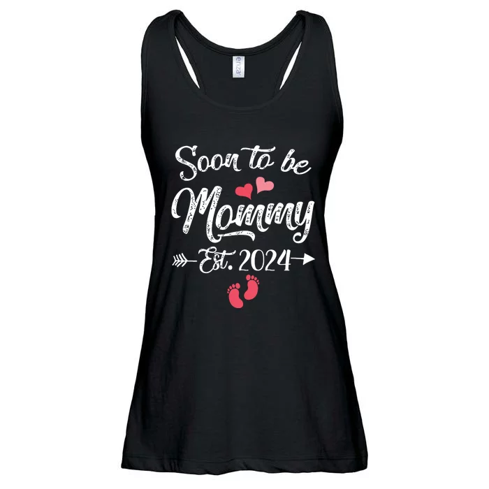 Coming Soon 2024 Soon To Be Mommy 2024 Ladies Essential Flowy Tank