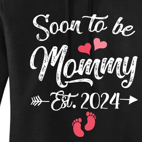 Coming Soon 2024 Soon To Be Mommy 2024 Women's Pullover Hoodie