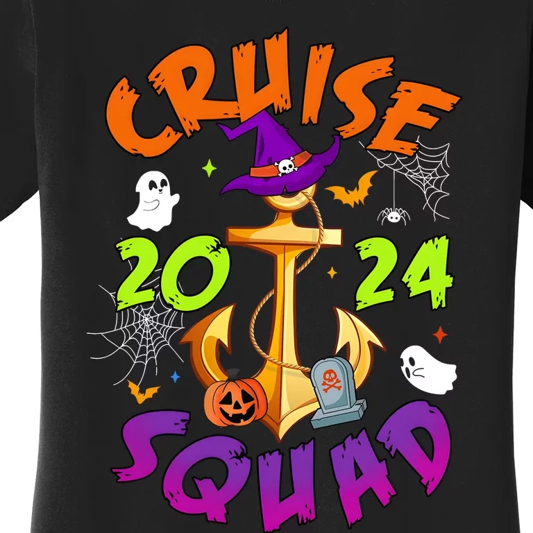 Cruise Squad 2024 Halloween Matching Team Funny Witch Women's T-Shirt