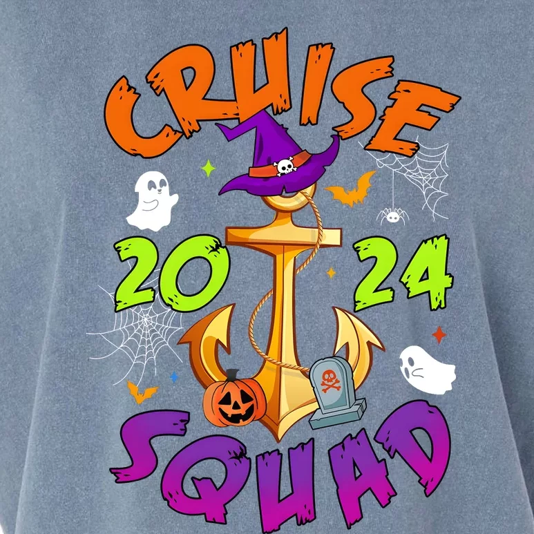 Cruise Squad 2024 Halloween Matching Team Funny Witch Garment-Dyed Women's Muscle Tee