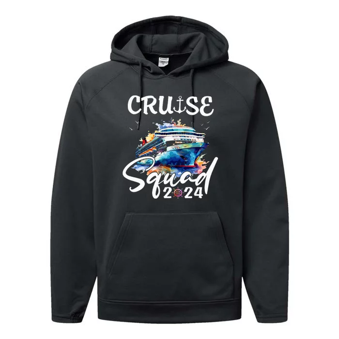 Cruise Squad 2024 Matching Family Cruise Trip Performance Fleece Hoodie