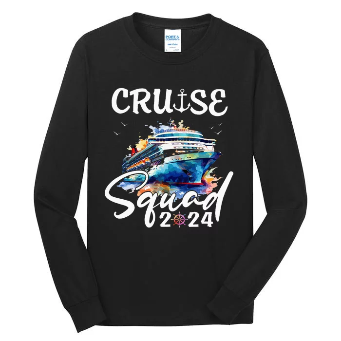 Cruise Squad 2024 Matching Family Cruise Trip Tall Long Sleeve T-Shirt