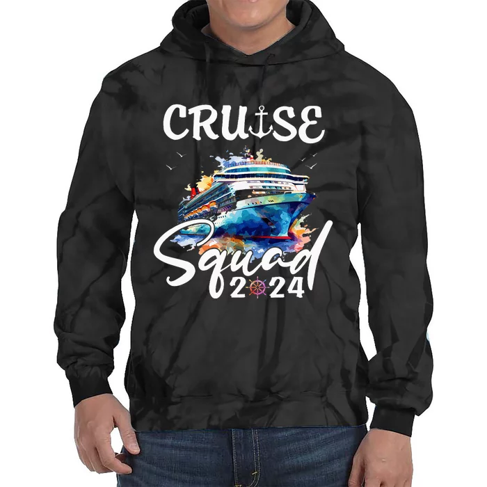 Cruise Squad 2024 Matching Family Cruise Trip Tie Dye Hoodie