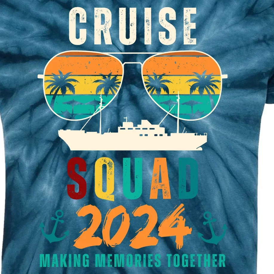 Cruise Squad 2024 Making Memories Together Kids Tie-Dye T-Shirt