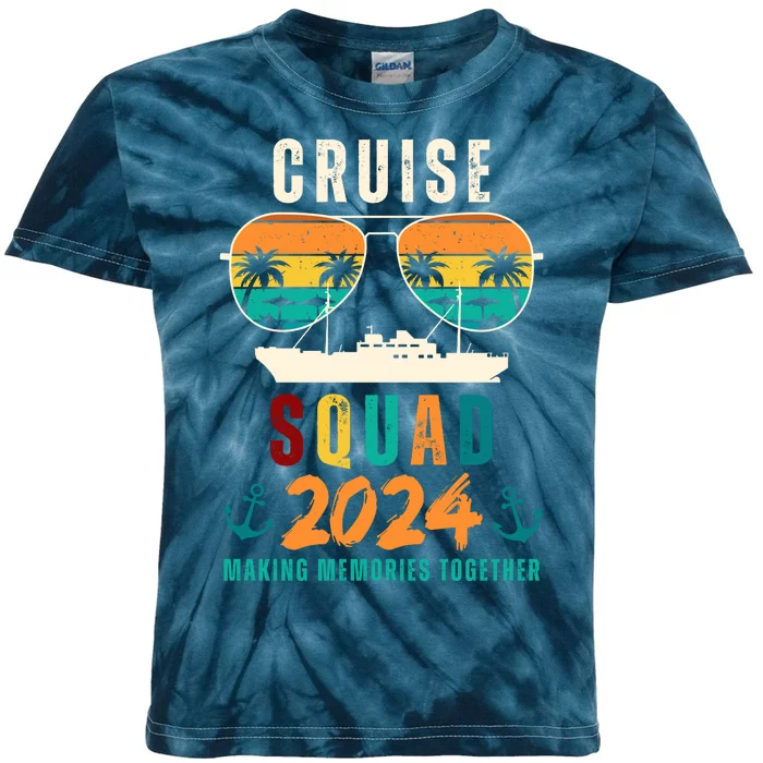 Cruise Squad 2024 Making Memories Together Kids Tie-Dye T-Shirt