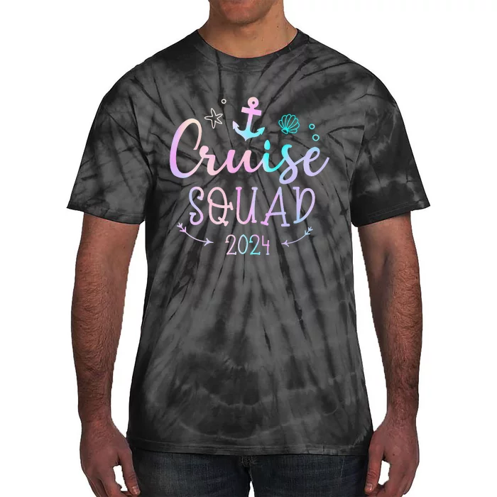 Cruise Squad 2024 Matching Family Group With Anchor Tie-Dye T-Shirt