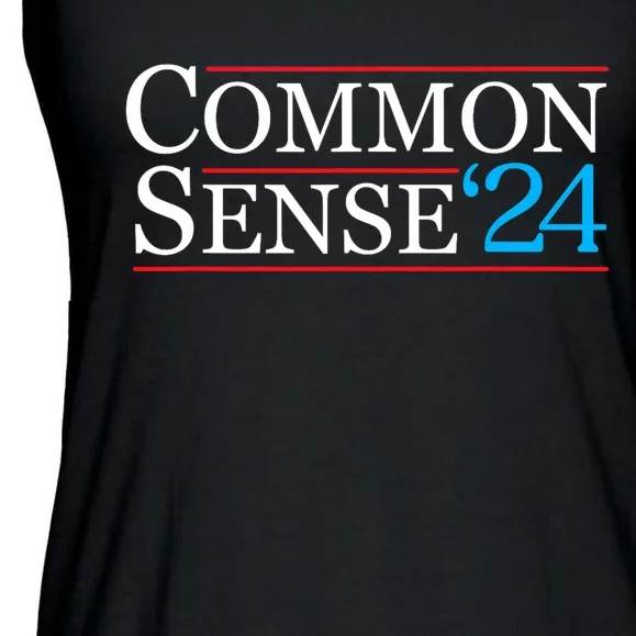 Common Sense 2024 Funny Political Election Sarcastic Ladies Essential Flowy Tank