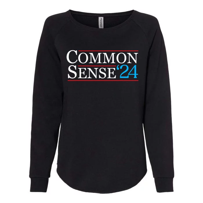 Common Sense 2024 Funny Political Election Sarcastic Womens California Wash Sweatshirt