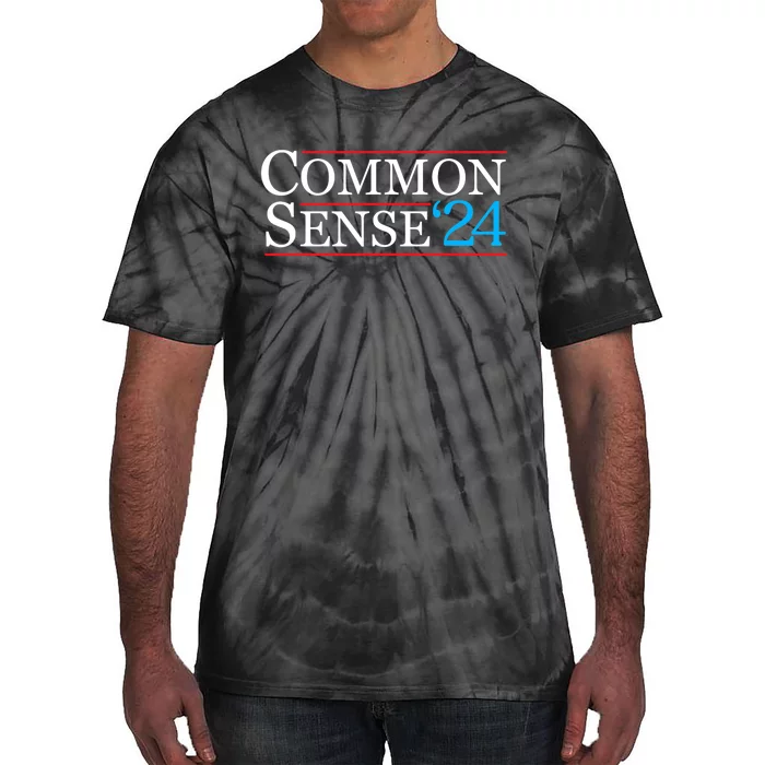 Common Sense 2024 Funny Political Election Sarcastic Tie-Dye T-Shirt