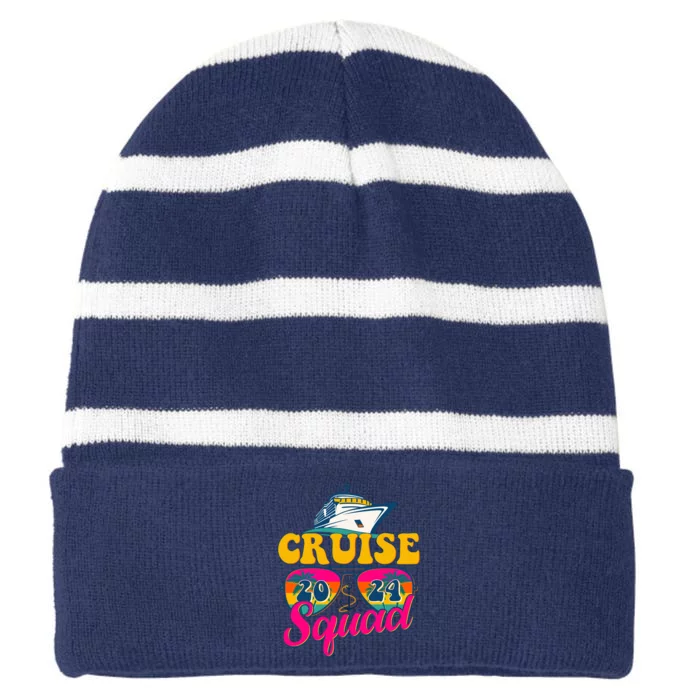 Cruise Squad 2024 Striped Beanie with Solid Band