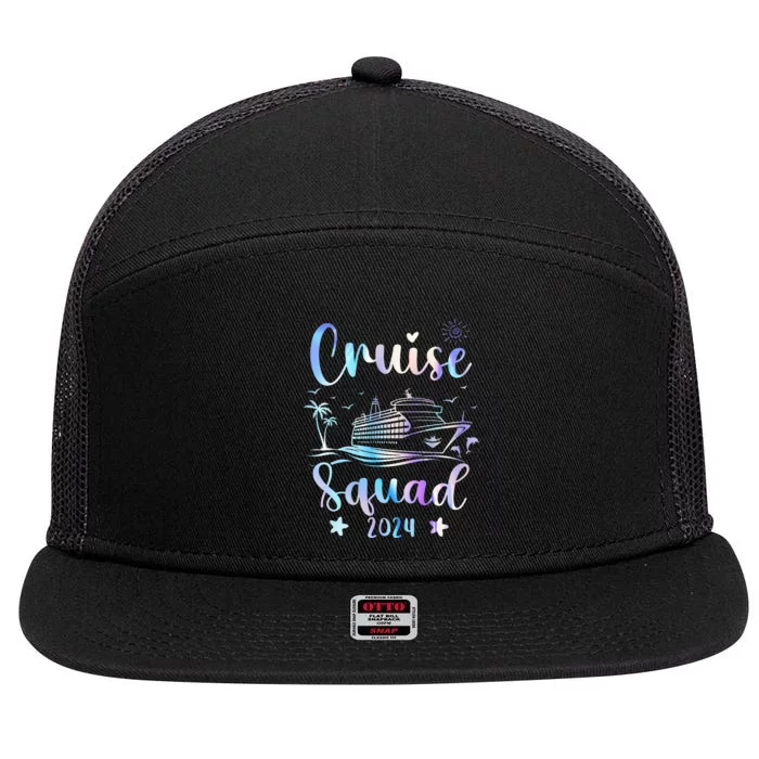 Cruise Squad 2024 Matching Family Vacation 7 Panel Mesh Trucker Snapback Hat