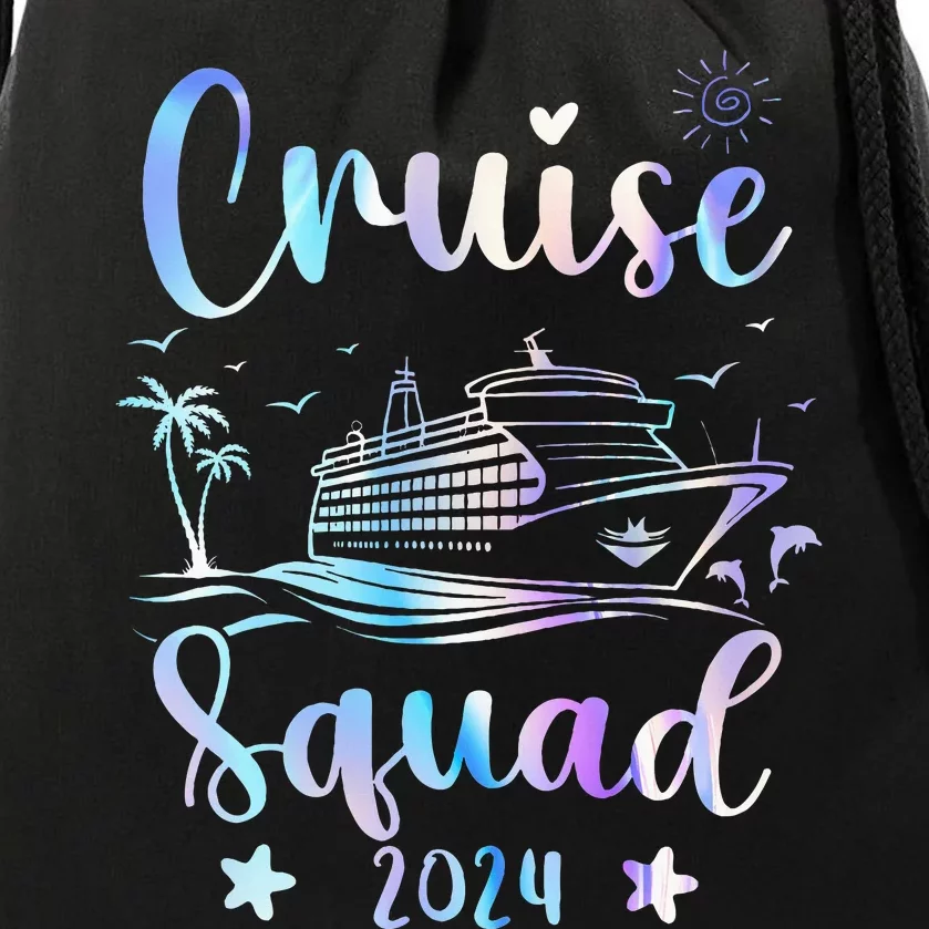 Cruise Squad 2024 Matching Family Vacation Drawstring Bag