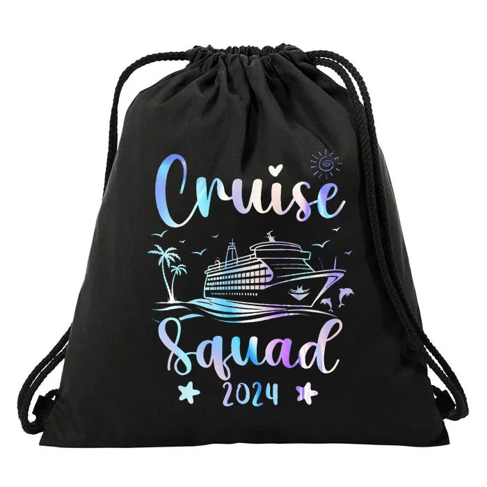 Cruise Squad 2024 Matching Family Vacation Drawstring Bag