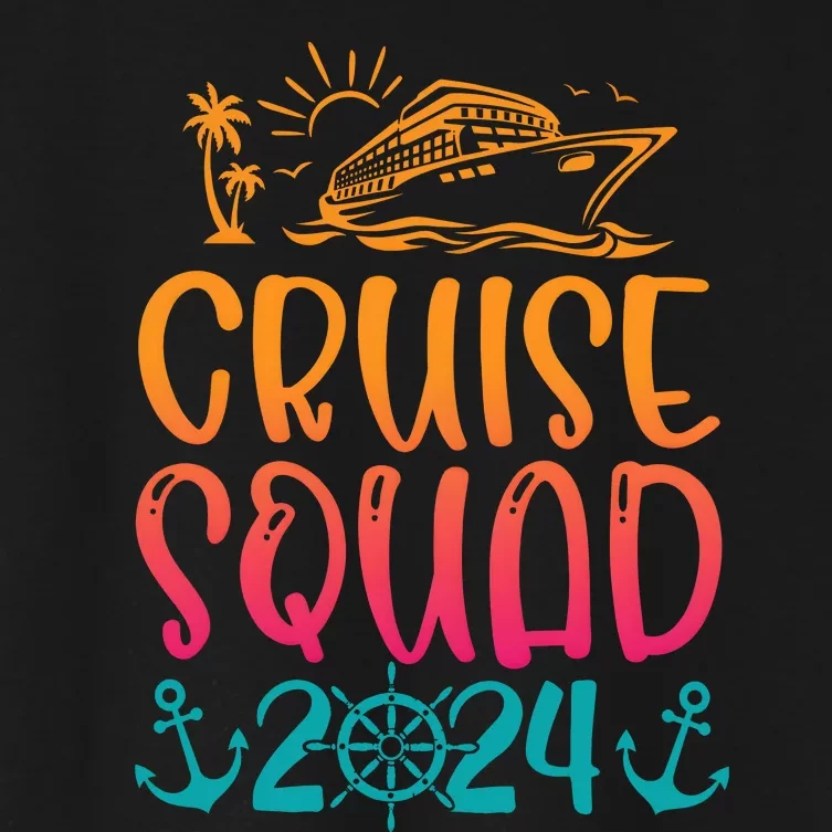 Cruise Squad 2024 Crusing Trip Vacation Matching Family Team Women's Crop Top Tee