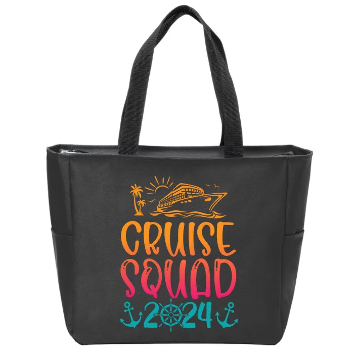 Cruise Squad 2024 Crusing Trip Vacation Matching Family Team Zip Tote Bag