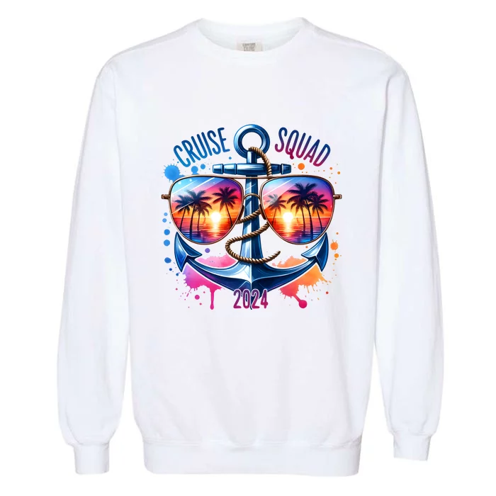 Cruise Squad 2024 Sunglass Matching Team Garment-Dyed Sweatshirt