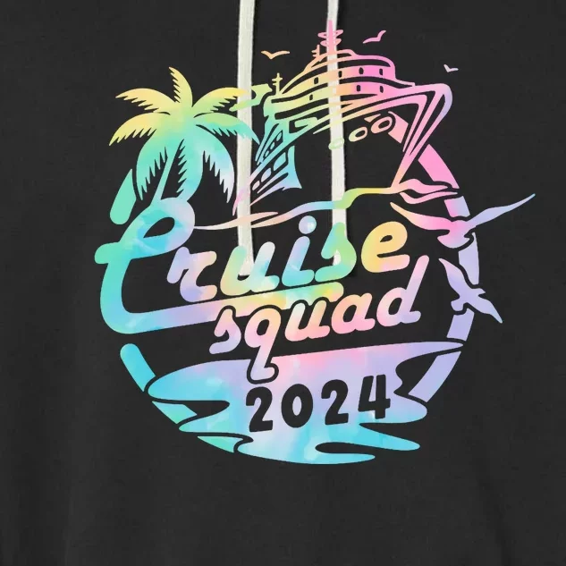 Cruise Squad 2024 Tropical Vacation Garment-Dyed Fleece Hoodie