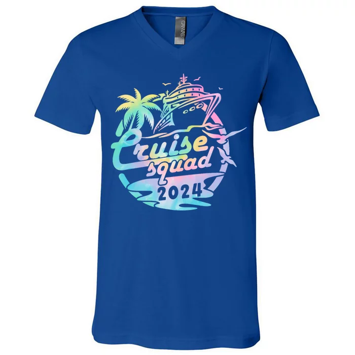 Cruise Squad 2024 Tropical Vacation V-Neck T-Shirt