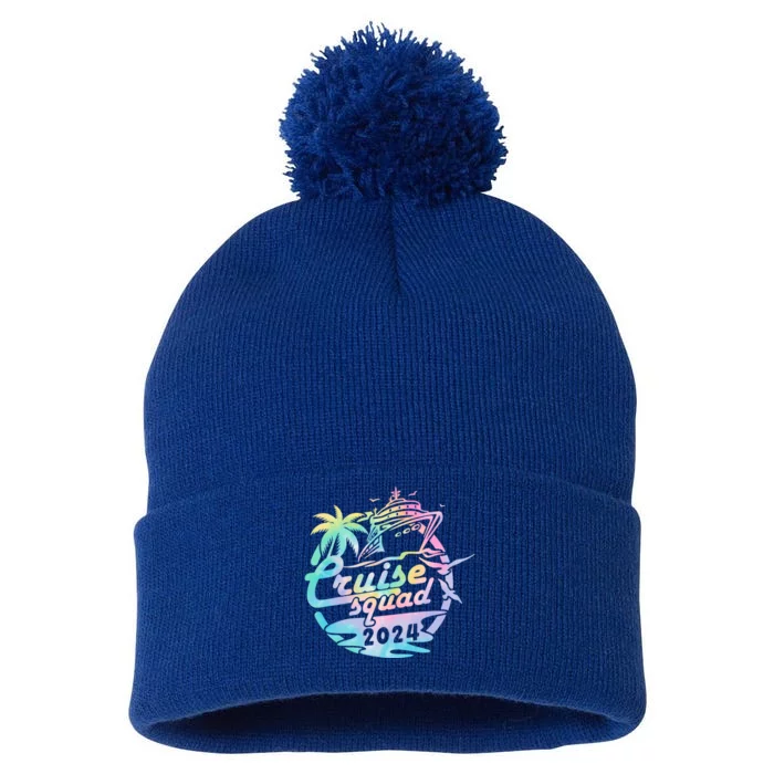 Cruise Squad 2024 Tropical Vacation Pom Pom 12in Knit Beanie