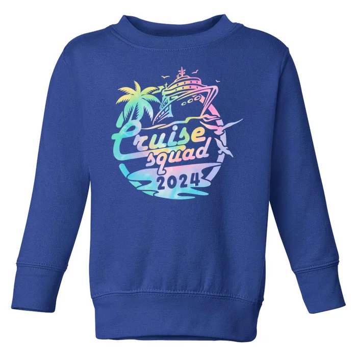 Cruise Squad 2024 Tropical Vacation Toddler Sweatshirt